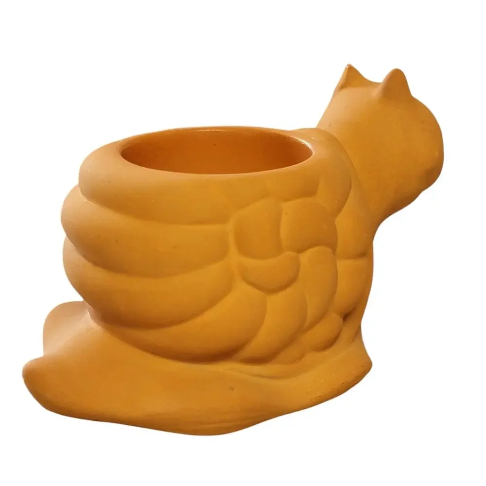 PartyLite Snail Tealight Holder Terra Cotta Candle Wee Three Home Decor Retired‎ - Picture 3 of 7